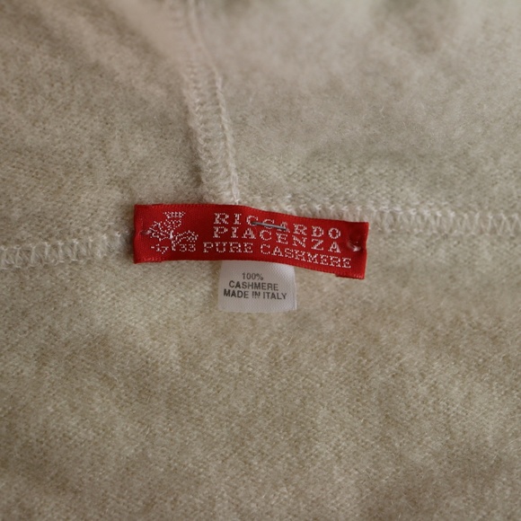 Riccardo Piacenza Pure Cashmere Hoodie Beige Small - Picture 5 of 8